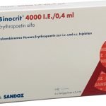 Binocrit 4000 Iu 0,4 ml. 6 Roztok pro injekci do předplněných injekčních stříkaček – Epoetin Alfa – Sandoz