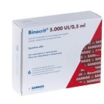 Binocrit 5000 Iu 0,5 ml. 6 Roztok pro injekci do předplněných injekčních stříkaček – Epoetin Alfa – Sandoz