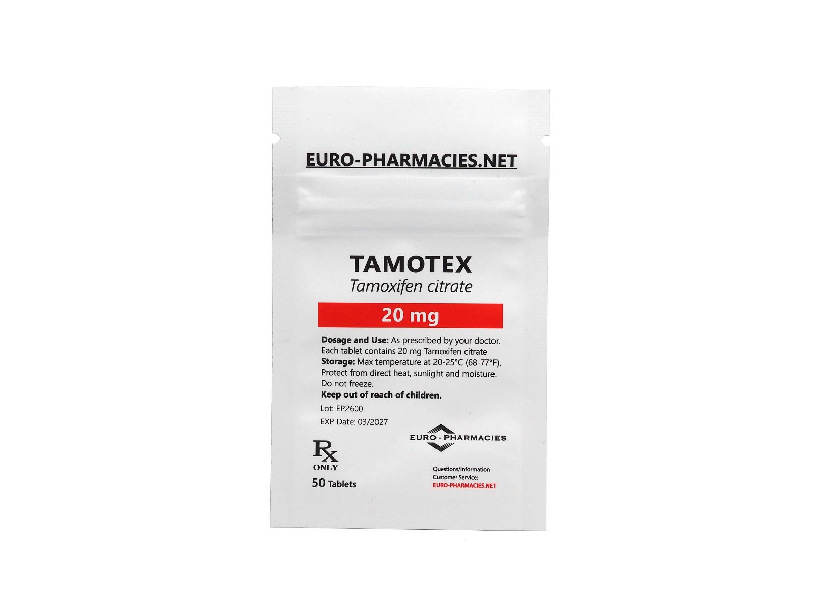 Saco Europharmacies Tamotex (Tamoxifeno)